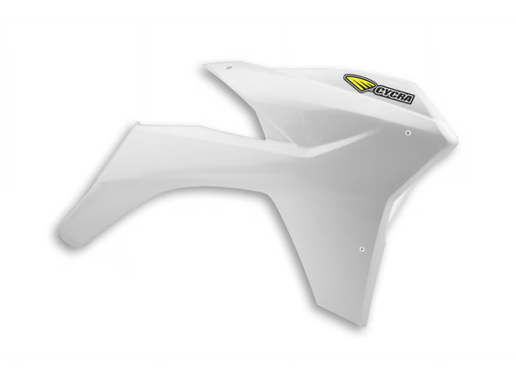 Cycra 11-13 KTM 125-500 SX/XC/SX-F/XC-F/XC-W/XCF-W/EXC-F Powerflow Radiator Shrouds - White