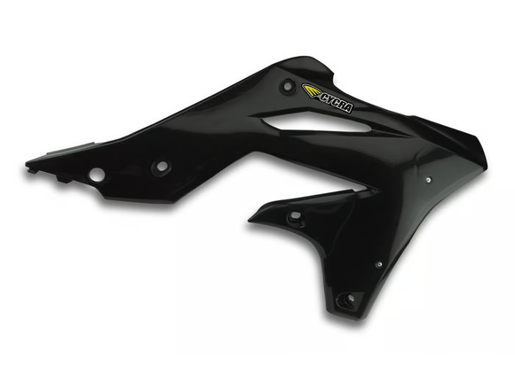 Cycra 13-16 Kawasaki KX250F Powerflow Radiator Shrouds - Black