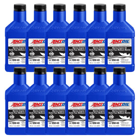 AMSOIL 10W-40 100% Synthetic Marine Engine Oil Case of 12
