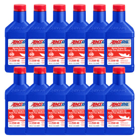 AMSOIL 25W-40 Synthetic-Blend Marine Engine Oil Case of 12