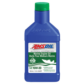 AMSOIL 10W-30 100% Synthetic Marine Engine Oil 946 ml Bottle