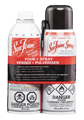 Sea Foam Pour and Spray Combo Pack - Includes Motor Treatment and Upper Engine Cleaner Spray