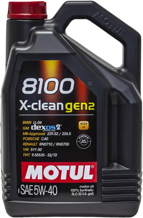 8100 X-CLEAN GEN2 5W-40 Engine Oil (5 Liter) - Motul 109762