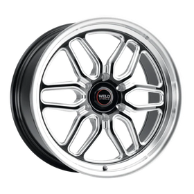 Weld Racing 20x10 Laguna 6 Drag 6x135 ET38 BS7.00 Gloss BLK MIL DIA 87.1