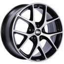 BBS SR 19x8.5 5x108 ET45 Satin Black Diamond Cut Face Wheel -70mm PFS/Clip Required-1