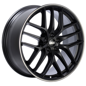 BBS CC-R 20x8 5x112 ET27 Satin Black Polished Rim Protector Wheel -82mm PFS/Clip Required
