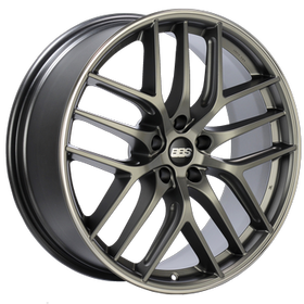 BBS CC-R 20x9.5 5x112 ET48 Satin Platinum Polished Rim Protector Wheel -82mm PFS/Clip Required