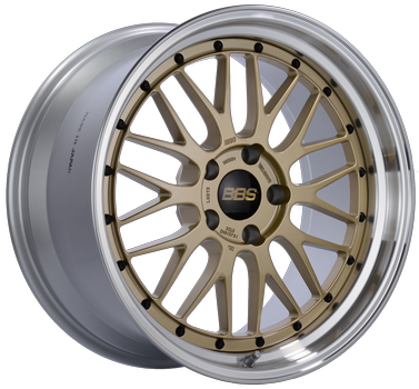 BBS LM 20x9.5 5x114.3 ET40 CB66 Gold Center Diamond Cut Lip Wheel