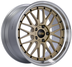 BBS LM 20x9.5 5x114.3 ET40 CB66 Gold Center Diamond Cut Lip Wheel