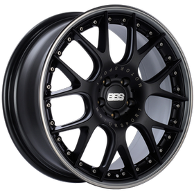 BBS CHRII 21 X 10.5 +17 5 X 112 66.5 BLACK w/STAINLESS LIP