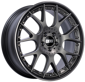 BBS CH-RII 22x10.5 5x112 ET18 / 66.5 CB Satin Platinum Center Black Lip SS Rim Protector Wheel