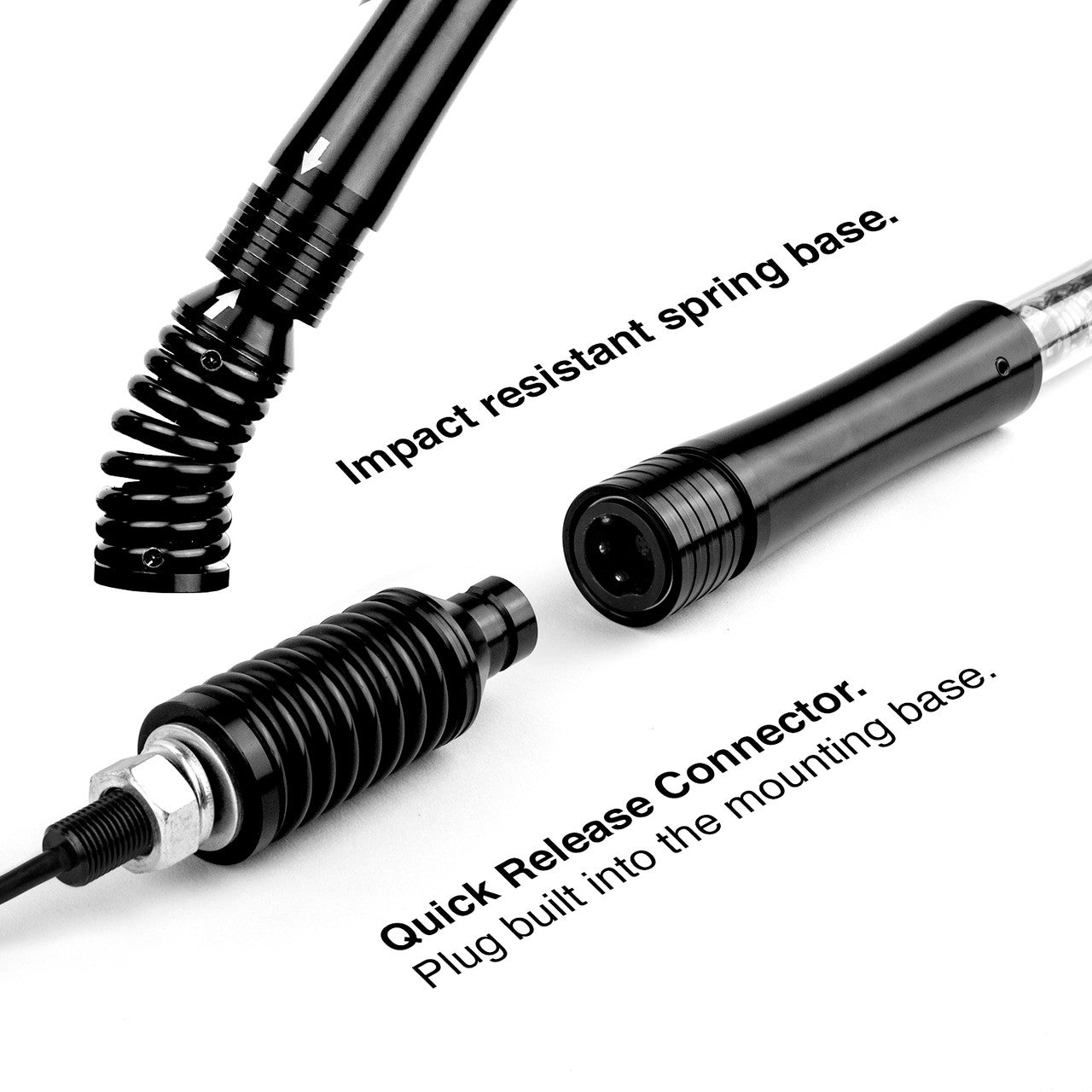 XK Glow LED ATV Whip XKchrome & XK Carbon App Control Kit (Controller not included) 1pc 32in - 0