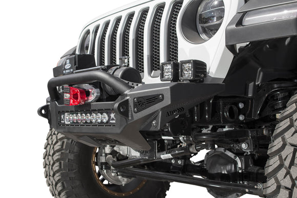 Addictive Desert Designs 2018 Jeep Wrangler JL Rock Fighter Front Bumper w/ Low Profile Top Hoop