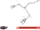 AWE Track Edition Exhaust for VA / GV WRX / STI Sedan - Chrome Silver Quad Tips (102mm)-4