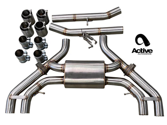 X3M valved axle-back rear exhaust w brush tips (100mm) 2019+ X3M X4M