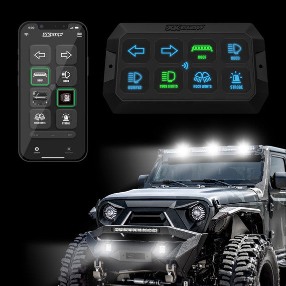 XK Glow XKcommand Bluetooth Switch Panel for Lights 12V Accessory Offroad
