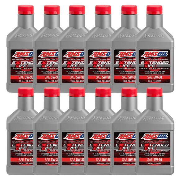 AMSOIL Extended-Life 5W-30 100% Synthetic Motor Oil Case of 12