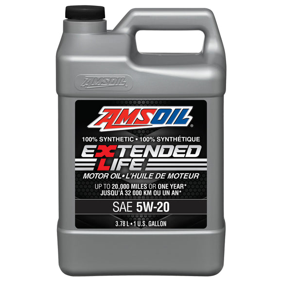 AMSOIL Extended-Life 5W-20 100% Synthetic Motor Oil 3.78 Liter Jug