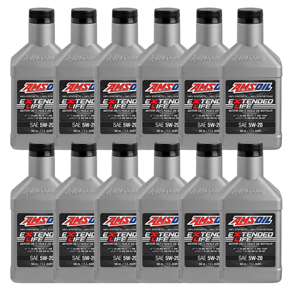 AMSOIL Extended-Life 5W-20 100% Synthetic Motor Oil Case of 12