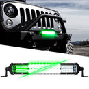 XK Glow 2-in-1 LED Light Bar w/ Pure White and Hunting Green Flood and Spot Work Light 20In-2