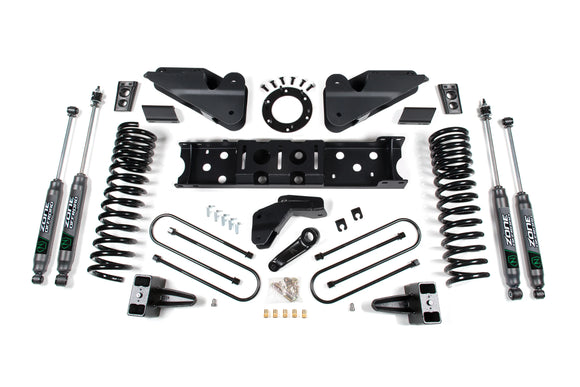 Zone Offroad 2019 Ram 3500 4.5in Radius Arm Brkt 3in Rr Block w/ Overload 6-Bolt T-Case Nitro Shocks