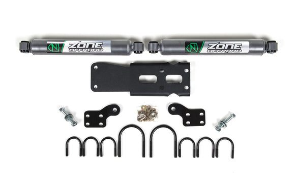 Zone Offroad 07-18 Jeep Wrangler JK Dual Steering Stabilizer Kit