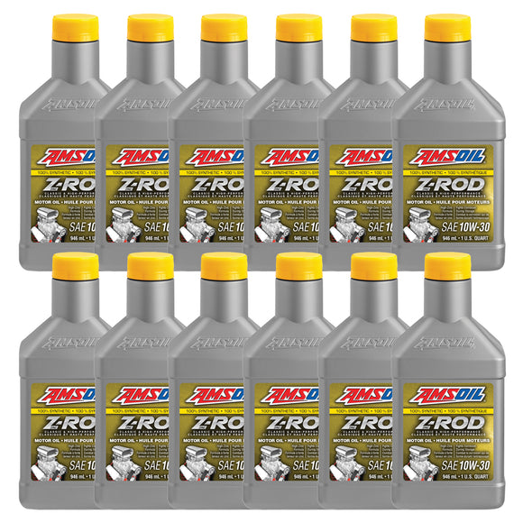 AMSOIL Z-ROD 10W-30 100% Synthetic Motor Oil Case of 12