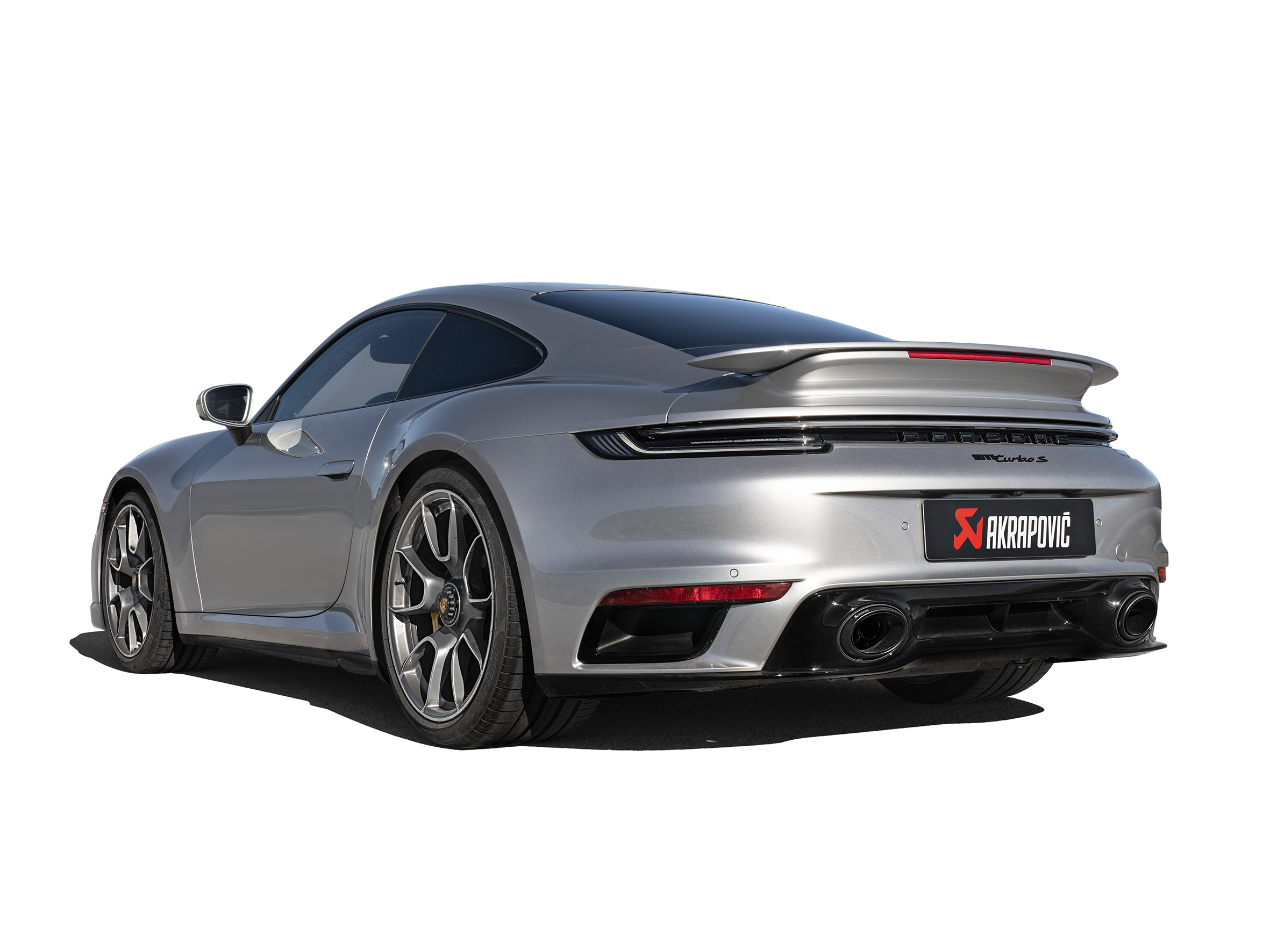 Akrapovic 20-21 Porsche 911 Turbo/Turbo S (992) Slip-On Race Line (Titanium) w/Black Titanium Tips