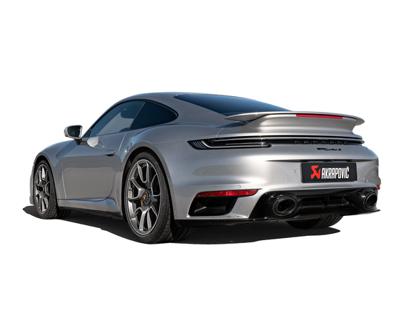 Akrapovic 20-21 Porsche 911 Turbo/Turbo S (992) Slip-On Race Line (Titanium) w/Black Titanium Tips
