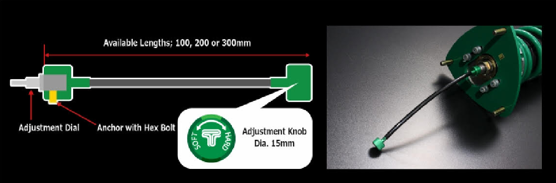 Tein Flexible Damper Controller - 300mm Length
