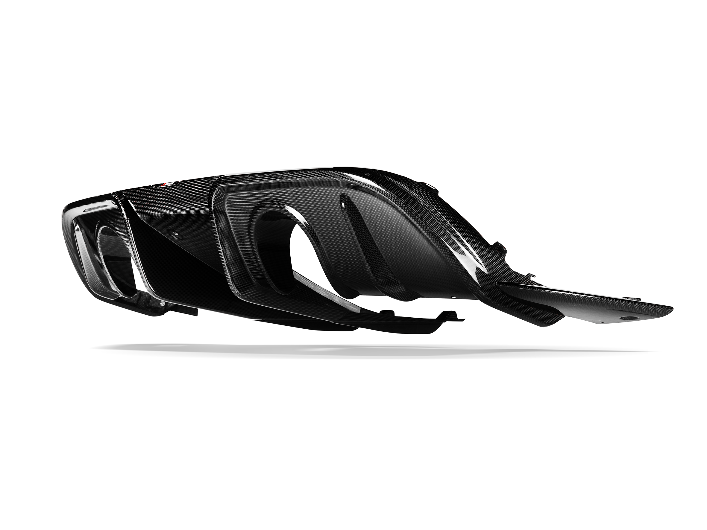Akrapovic 2022+ Porsche 718 Cayman GT4 RS Rear Carbon Fiber Diffuser - High Gloss