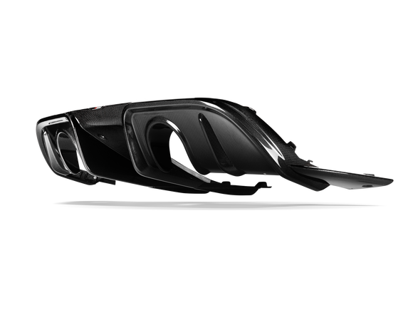 Akrapovic 2022+ Porsche 718 Cayman GT4 RS Rear Carbon Fiber Diffuser - High Gloss