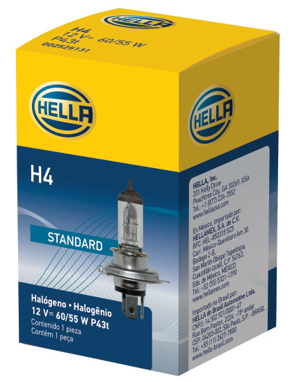 Hella Halogen H4 12V 60/55W Bulb - 0