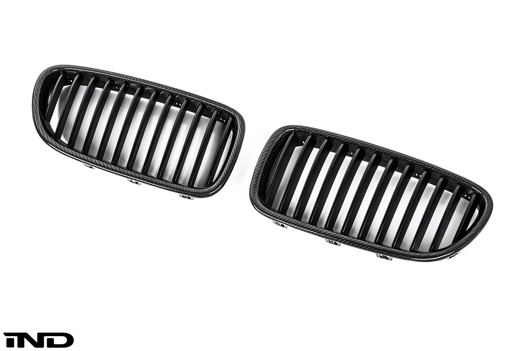 IND F10 M5 Pre-LCI Carbon Front Grille Set - 0