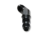 '-8AN Bulkhead Adapter 45 Degree Elbow Fitting - Anodized Black Only