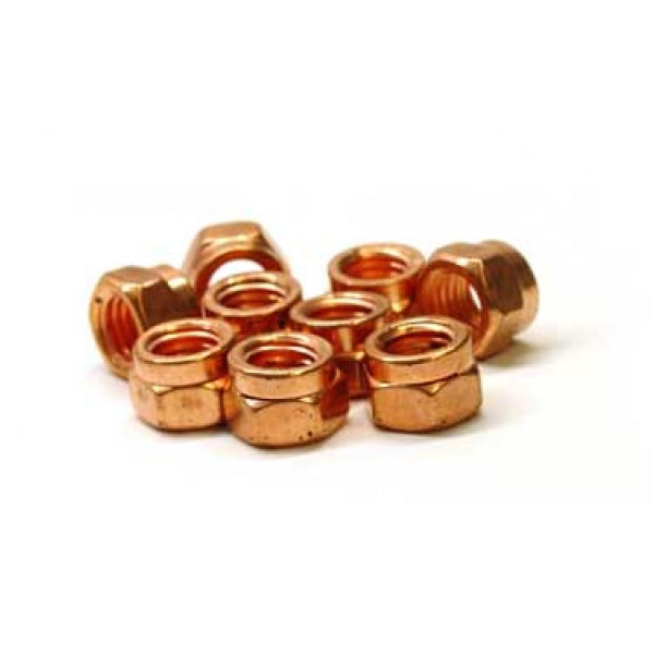 10mm (1.50 pitch) Copper Lock Nut