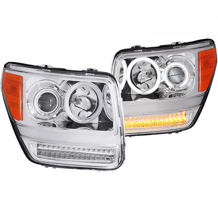 ANZO 2007-2012 Dodge Nitro Projector Headlights w/ Halo Chrome (CCFL) G2