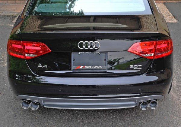 AWE Tuning B8 A4 2.0T Sedan Quad Outlet Bumper Conversion Kit W/ Lower Valance and Trim Strip - For S-Line Cars
