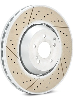 SHW PERFORMANCE DRILLED/SLOTTED PIN-DRIVE ROTOR: 2011–2015 MERCEDES-BENZ C63 AMG