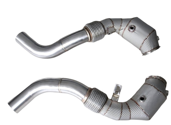 Racing Dynamics Catted Downpipes W/HS - BMW / F85 / F86 / X5M / X6M