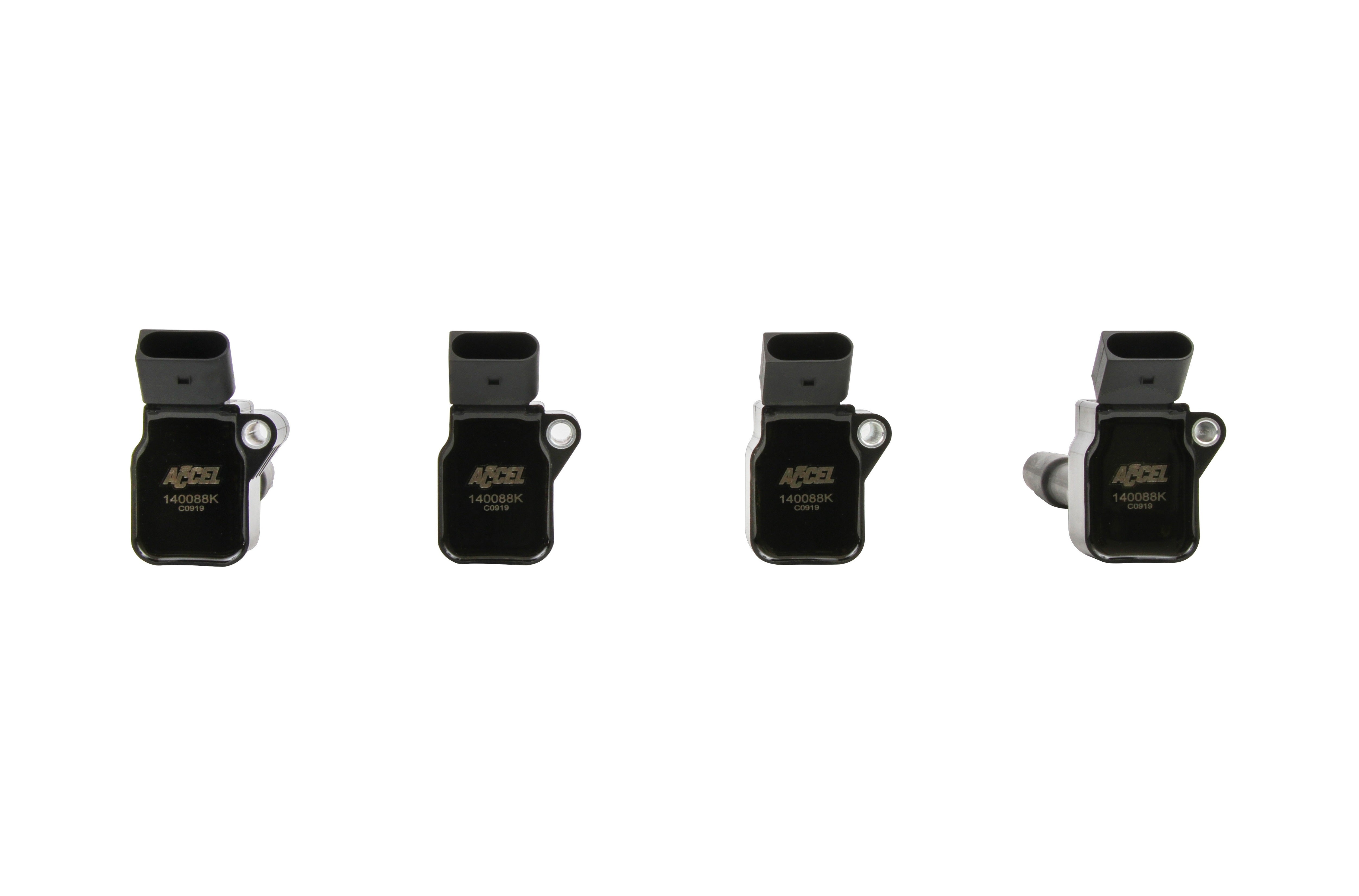 Accel Ignition Coil Pack For Audi/VW 1.8T & 2.0T (Black) - Set Of 4