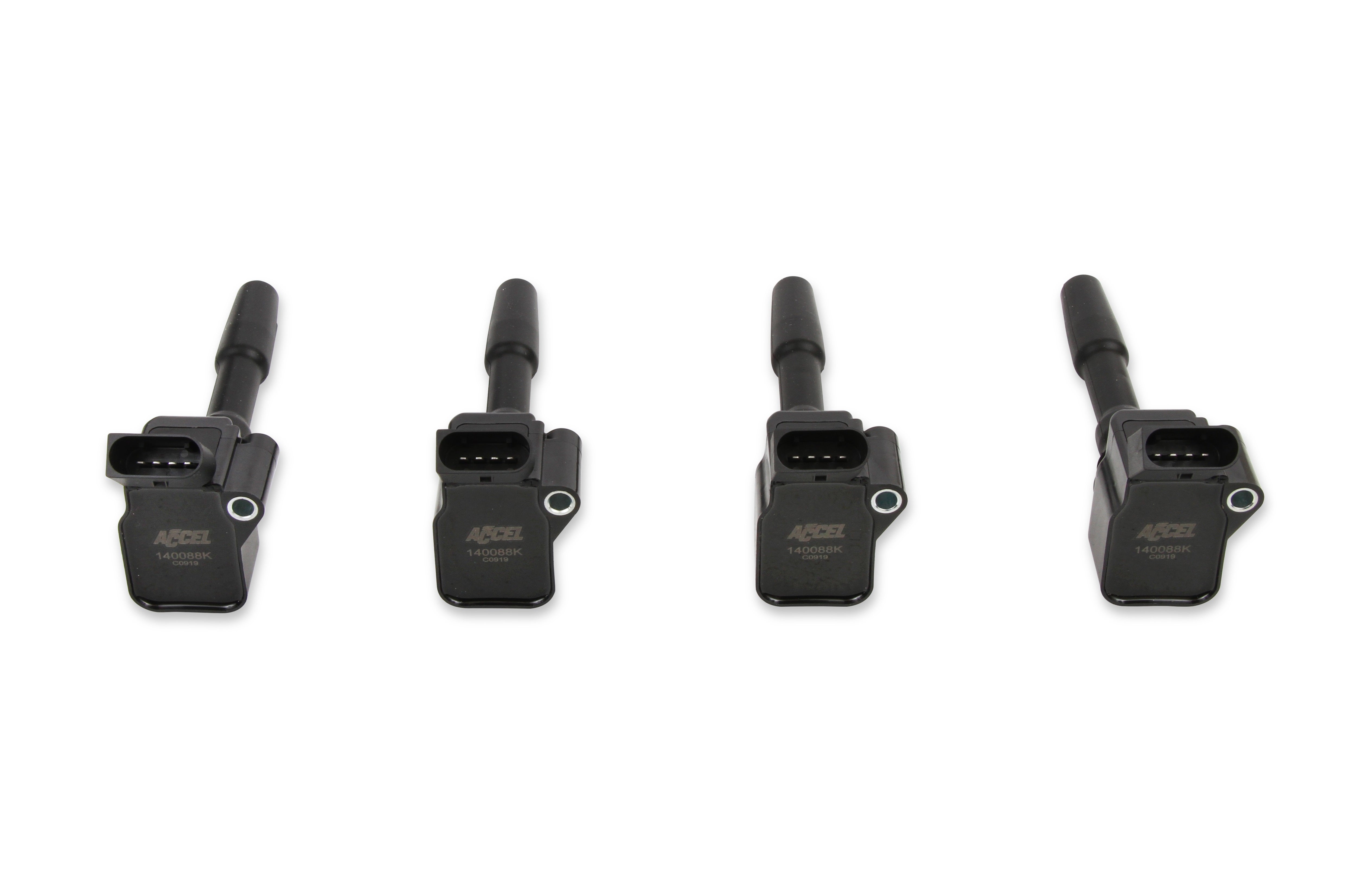 Accel Ignition Coil Pack For Audi/VW 1.8T & 2.0T (Black) - Set Of 4 - 0