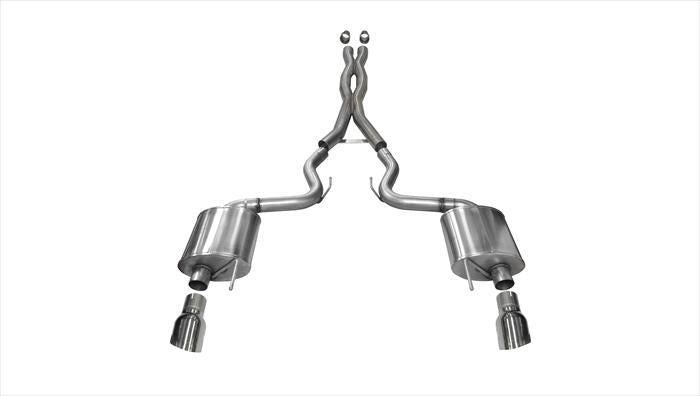 Corsa 2015 Ford Mustang GT 5.0 3in Cat Back Exhaust Polish Dual Tips (Sport)