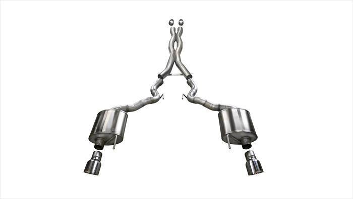 Corsa 15-16 Ford Mustang GT Convertible 5.0L V8 Polished Xtreme Dual Rear Exit Exhaust