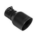 FLOWMASTER SS TIP 2.50IN X 4"OD ANG.CUT CLAMP. COATED BLACK"-1