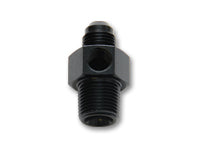 6AN Male to 3/8 NPT Male Union Adapter Fitting with 1/8 NPT Port