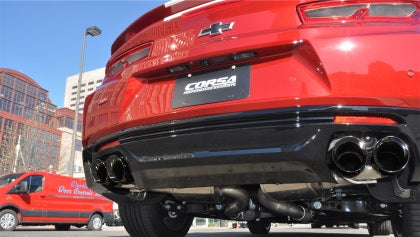 Corsa Xtreme+ Cat-Back Exhaust System 2016-2019 Chevy Camaro SS/ZL1 6.2L V8 - Black Tips - 0