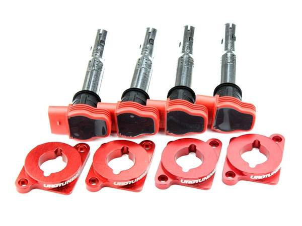 Coilpack Adapter Kit With Red R8 Coilpacks | 1.8T