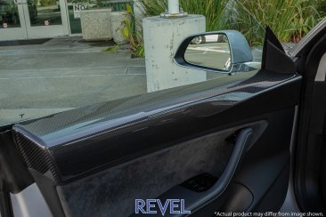 Revel GT Dry Carbon Door Trim (Front Left & Right) Tesla Model 3 - 2 Pieces - 0