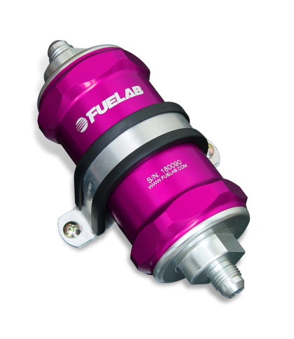 Fuelab 818 In-Line Fuel Filter Standard -6AN In/Out 6 Micron Fiberglass